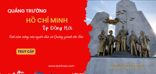 quảng trường Hồ Chí Minh thành phố Đồng Hới tinh yêu dân Quảng giành cho Bác