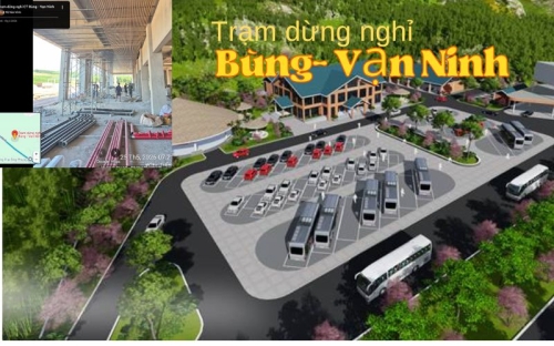 trạm dừng nghỉ Bùng - Vạn Ninh đã có cây xăng chưa?